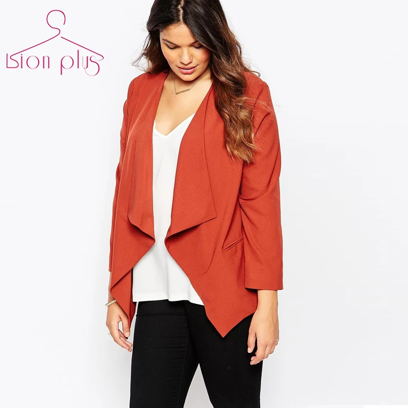 Женские офисные блейзеры и куртки элегантный асимметричный однотонный Тонкий