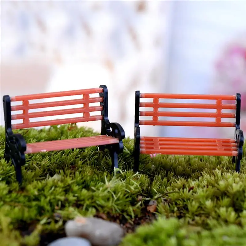 2 шт./компл. мини стул скамейка сказочные миниатюры садовые украшения фигурки