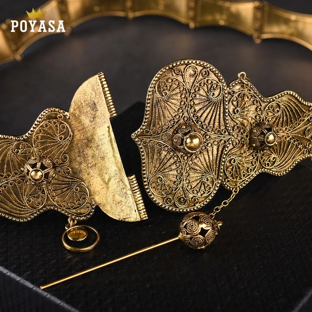2019 Бесплатная доставка этнический старый золотой пояс для женщин традиционный