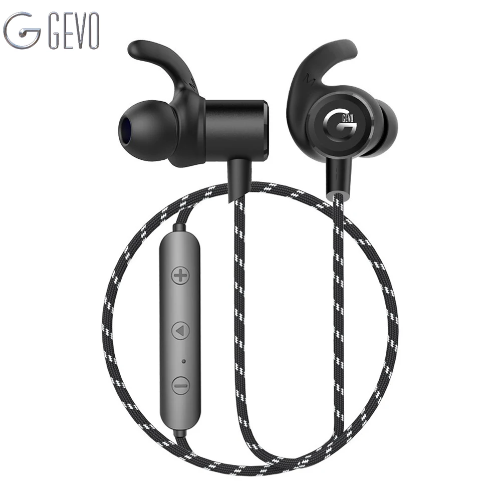 GEVO GV 18BT беспроводные наушники Bluetooth спортивные в ухо магнитные стерео бас