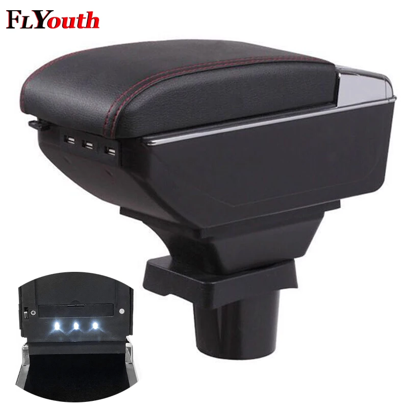 Автомобильный подлокотник коробка для Mitsubishi Colt 2005-2011 usb зарядка светодиодный светильник подлокотник вращающийся центральная консоль коробка для хранения стиль