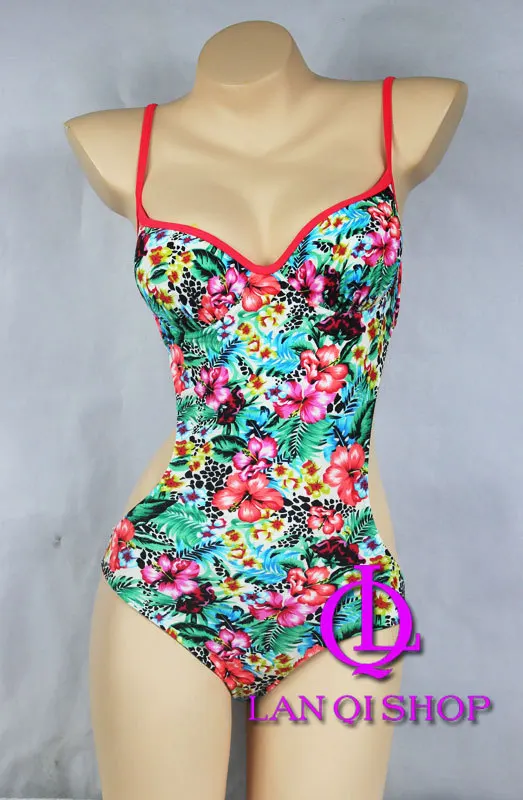 Сексуальная новый зеленый дикий цельный Underwired монокини дополненные дамы