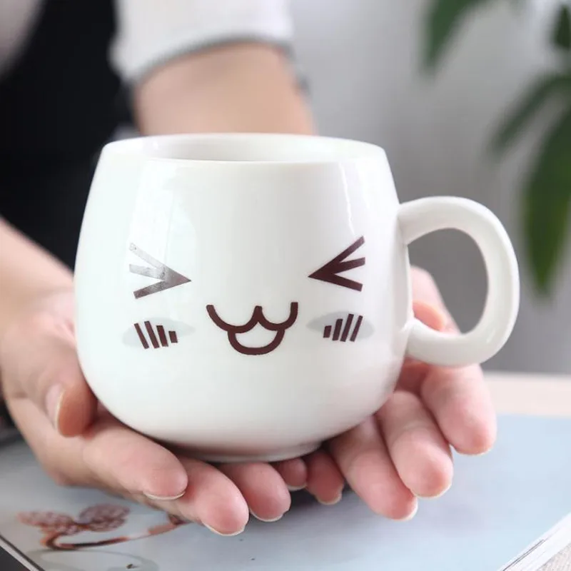 Милая керамическая черно белая дизайнерская кружка для кофе kawaii lovers Пара