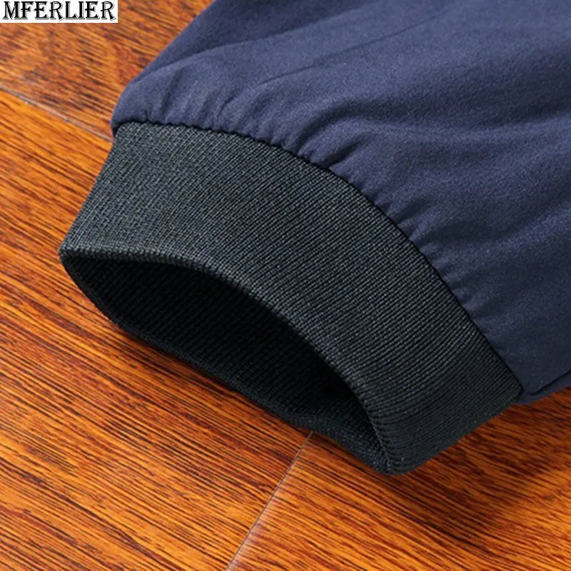 MFERLIER мужские куртки 8XL 9XL черные большие размеры 6XL 7XL Осенние хипстерские с