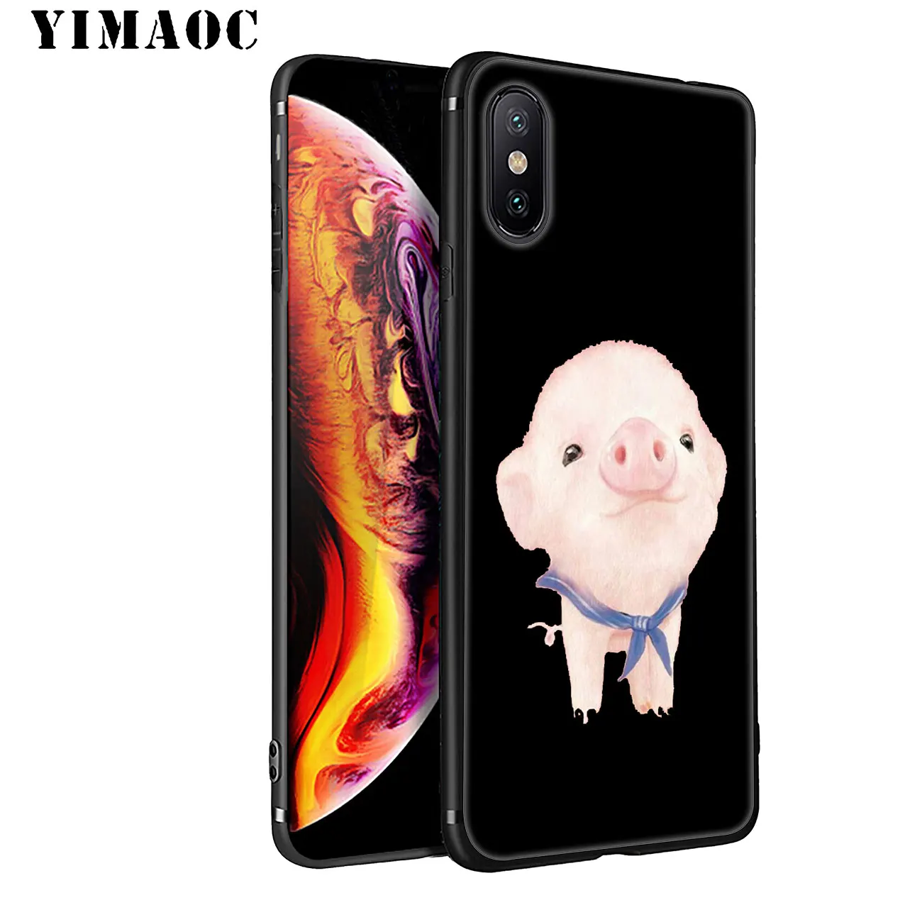 Мягкий силиконовый чехол YIMAOC Piggy для iPhone 11 Pro XS Max XR X 6 6S 7 8 Plus 5 5S SE 10|Бамперы| |
