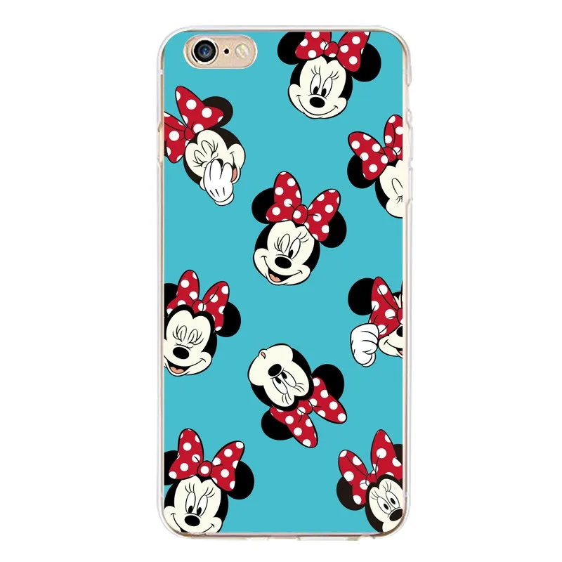 Micky Soft Clear TPU Phone Case For iPhone 4/4s 5 5s 6 6plus 7 8plus x Silicone Minnie Bear Dog Cover Free Shipping | Мобильные