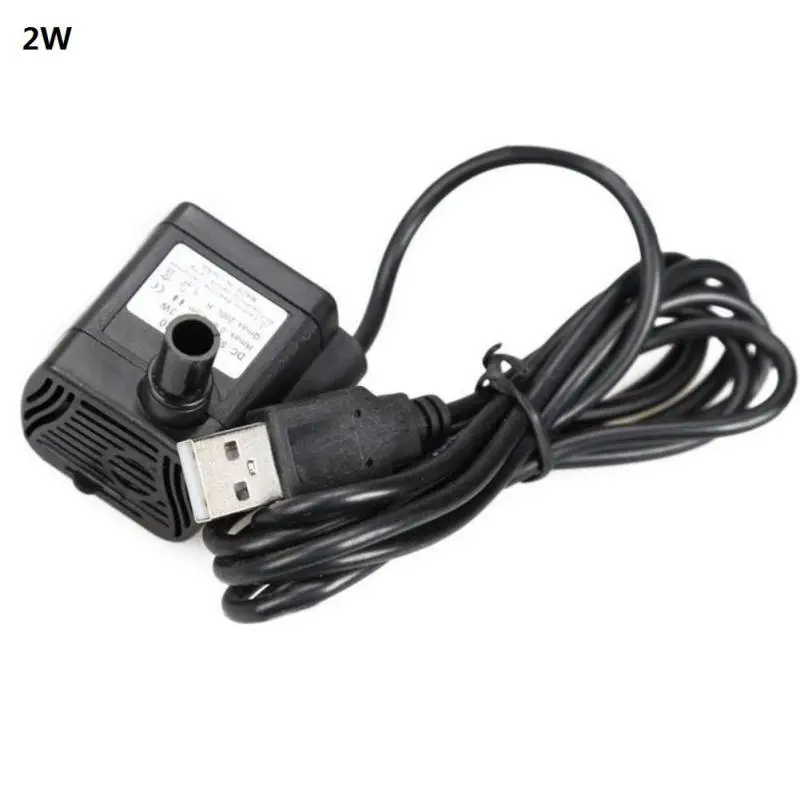 W1 2/3/4/5/6/8 Вт USB любимчик Замена насос крайне низкий уровень шума погружной водяной насос для пруда Аквариум Фонтан воды кота - Цвет: W1