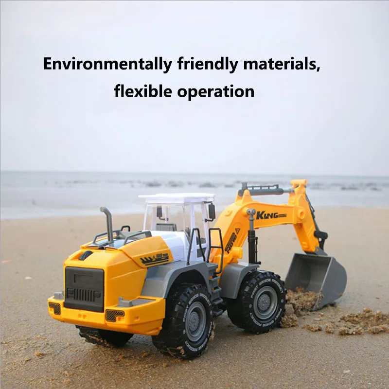 Infant Shining Engineering Cars 1:22 Excavator Model Toys Plastic Construction Vehicle for Children Boys Gift Toy
