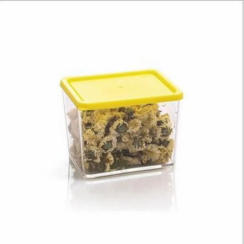 370ML yellow Hoomall пластиковые герметичные банки для хранения продуктов, контейнер для хранения с крышкой, штабелируемые контейнеры для хранения зерна, ящик для хранения продуктов для кухонного контейнера - Цвет: 370ML yellow