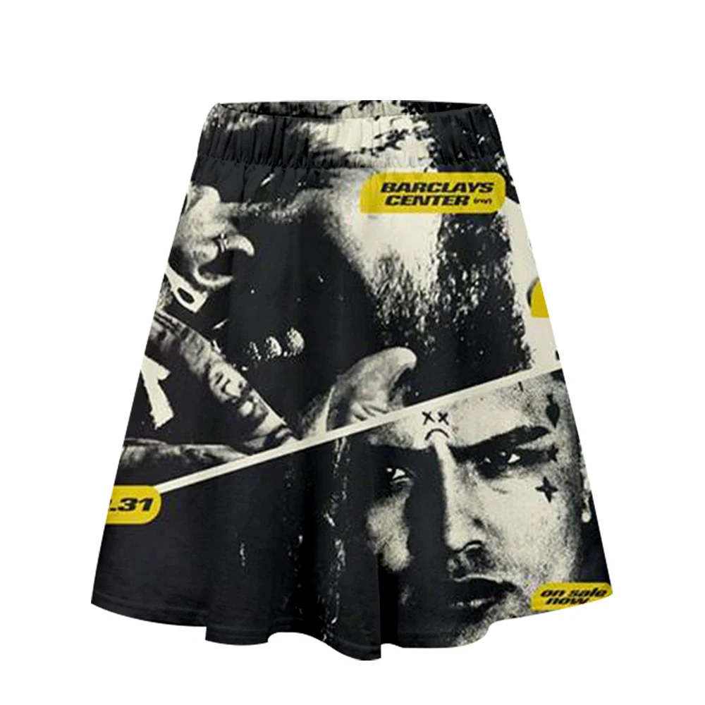 Женская юбка с 3D принтом Post Malone модная уличная одежда короткая женская летняя в