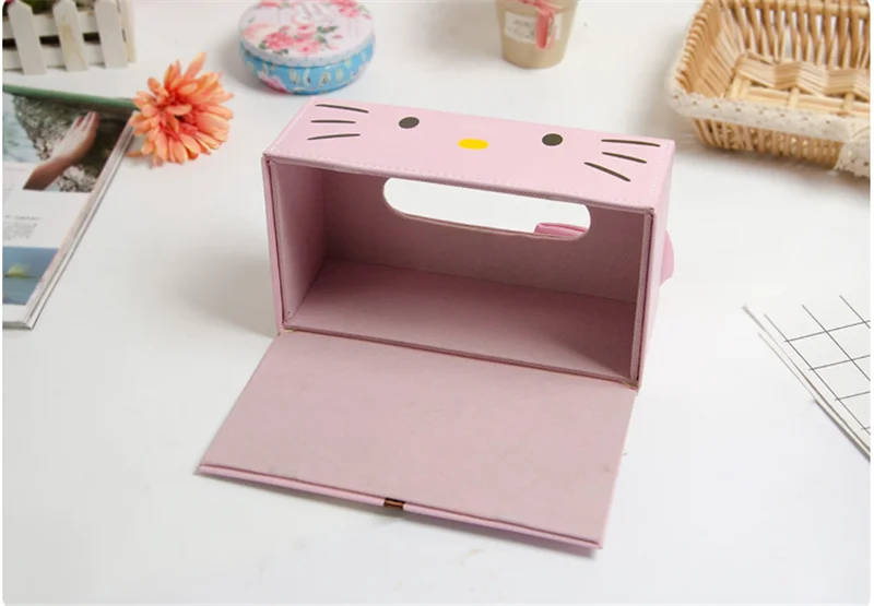 Милый мультфильм hello kitty Дораэмон кожаный тканевый ящик KT Cat Салфетка Обложка