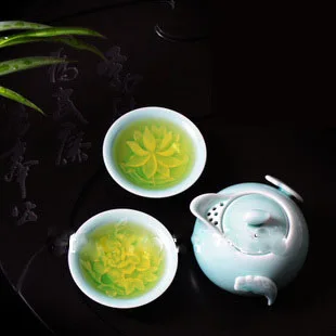 Кунг фу чайник с 2 чашками Longquan celadon фарфоровый чайный набор керамический на