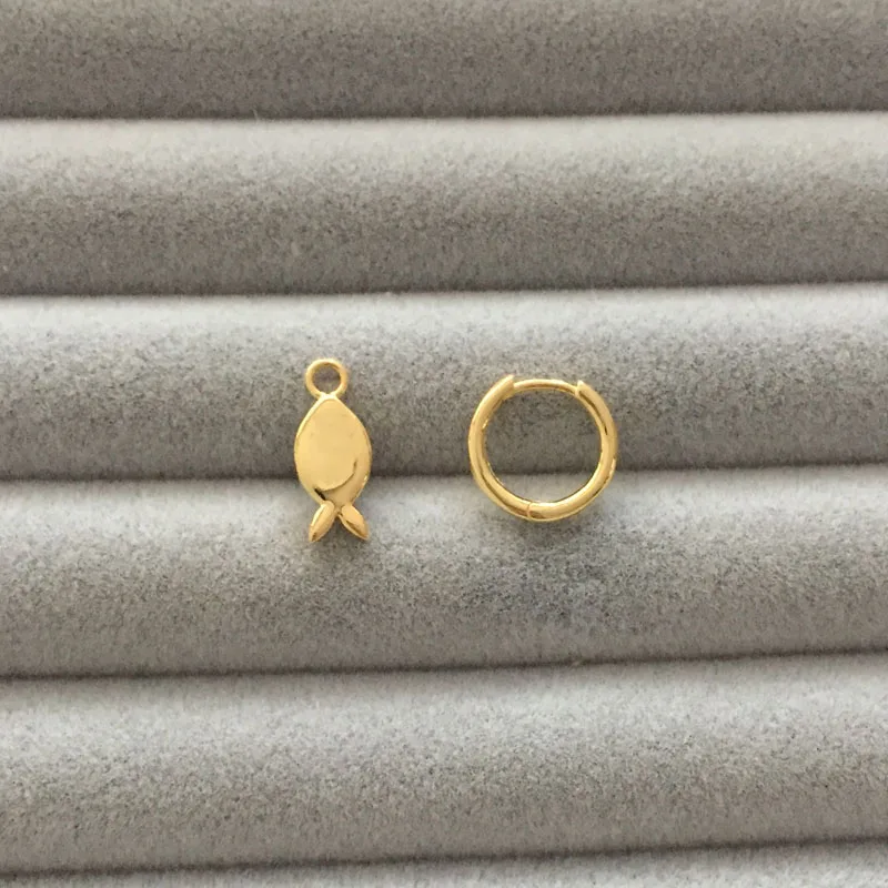 UMGODLY 1 Piece Luxury BrandYellow Gold Color Mono Lucky Eye Cute Fish Earring Pave Cubic Zirconia Women Fashion Jewelry | Украшения и