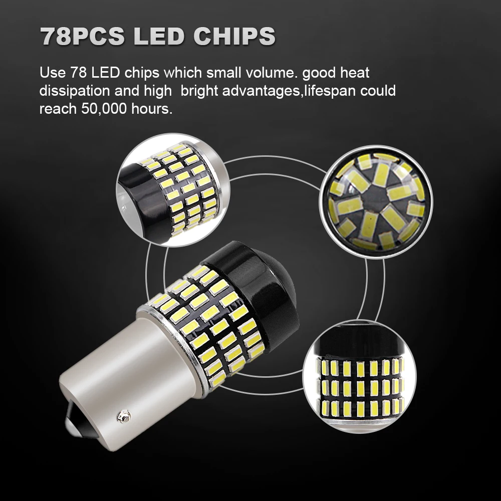 SULUCAR 2 шт. 1156 LED BA15S P21W резервный задний фонарь сигнальная лампа белый Янтарный