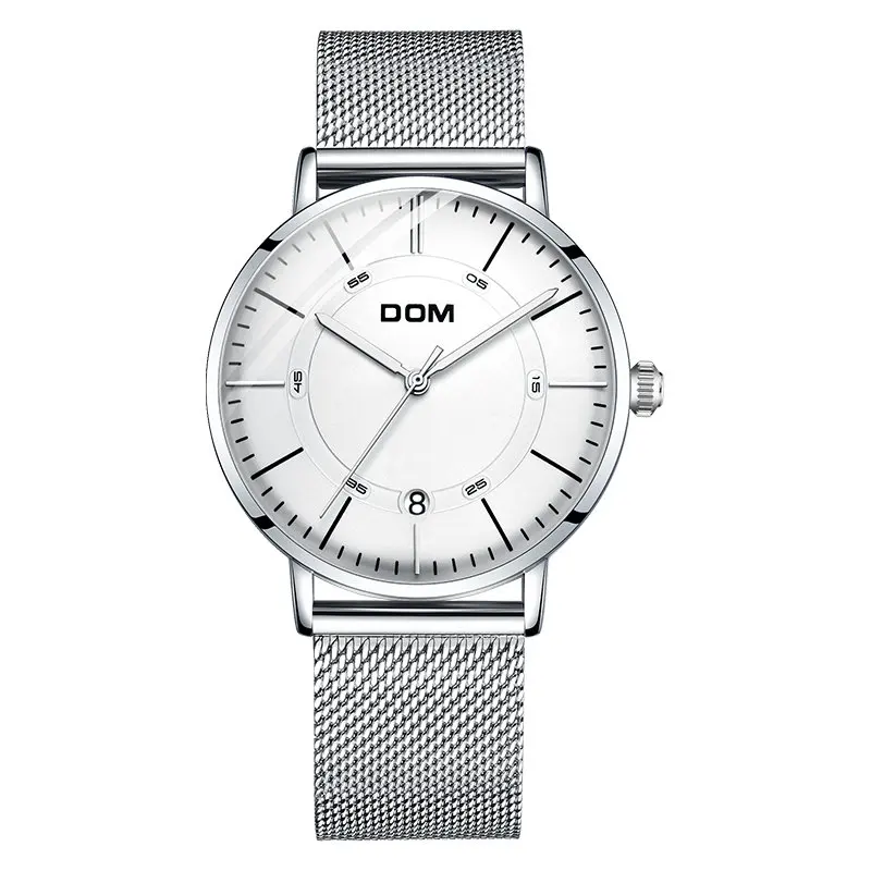 M 8106D 7M DOM автоматические часы мужские стильные модные повседневные водонепроницаемые часы с календарем автоматические механические часы с скелетом мужские для подарка M-8106 - Цвет: M 8106D 7M