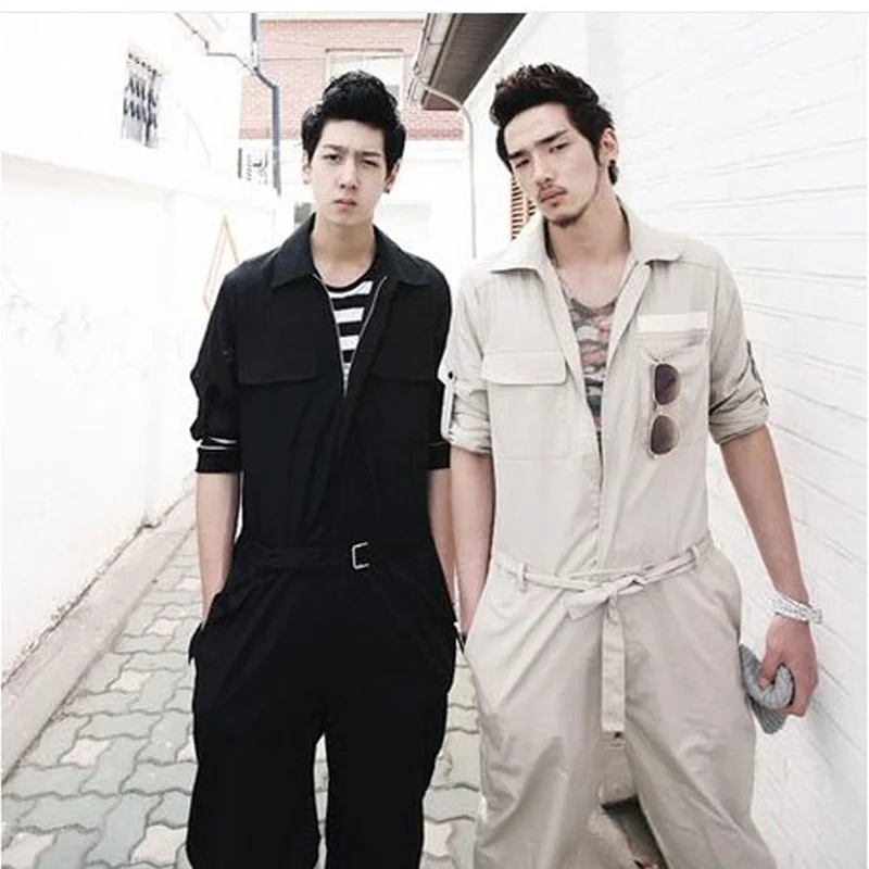 

Men's large-size jumpsuit street dance show steam repair hydropower work clothes long-sleeve pants