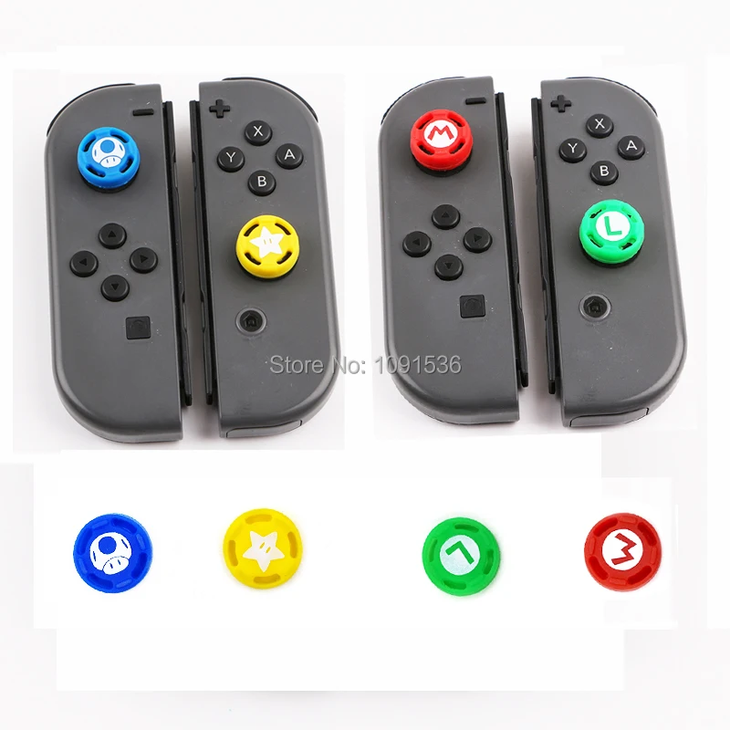 2 предмета силиконовый аналоговый стик Захваты Кепки s для Nintendo Switch NS JoyCon