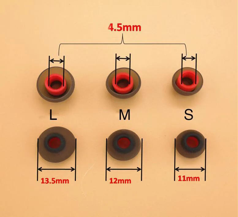 Eartips 4.5mm Silicone In-Ear Earphone gel covers Headset Earbuds headphone Earplug Ear pads cushion for Philips 10pcs/5pairs |
