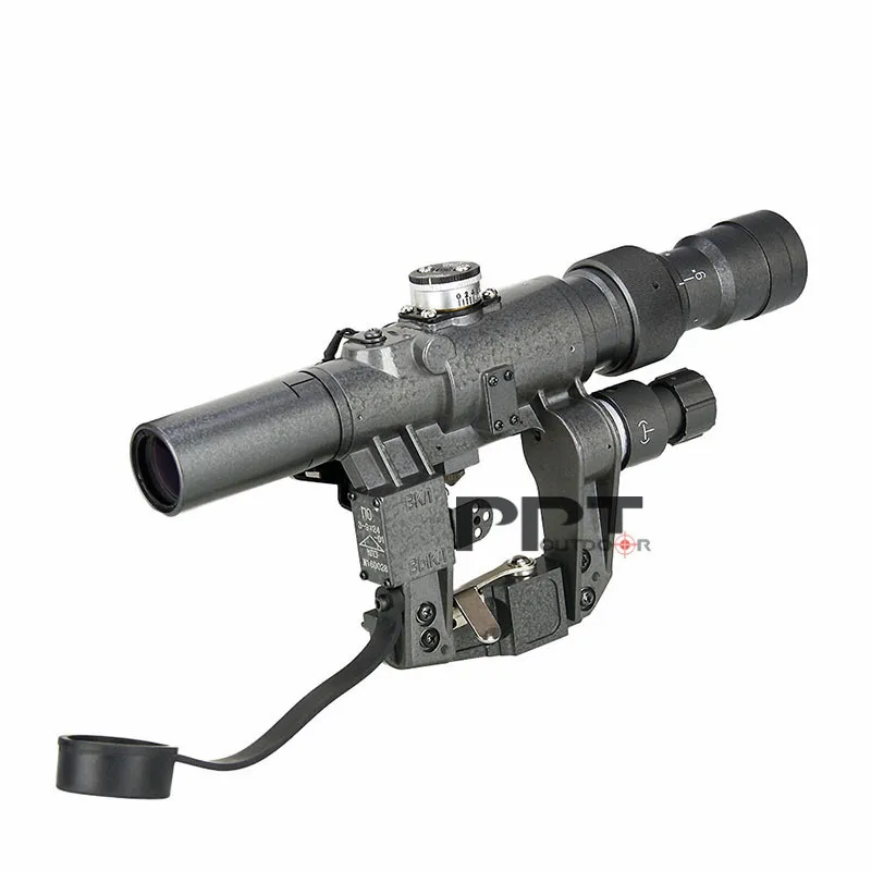 Black PPT Тактический 3-9x24 прицел SVD черный цвет для охоты стрельба PP1-0329 - Цвет: Black