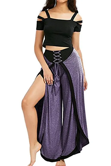 Pakistani Dress Indian Clothing Sari For Women In India Cotton Polyester 2018 New Hot Spring Fashion Lace Pants Waist Wide Leg |
