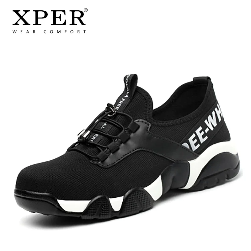 XPER Summer Breathable Men Safety Work Shoes Anti-Puncture Sneaker For Male Anti-Smashing Steel Toe Comfort Casual #XP032 |