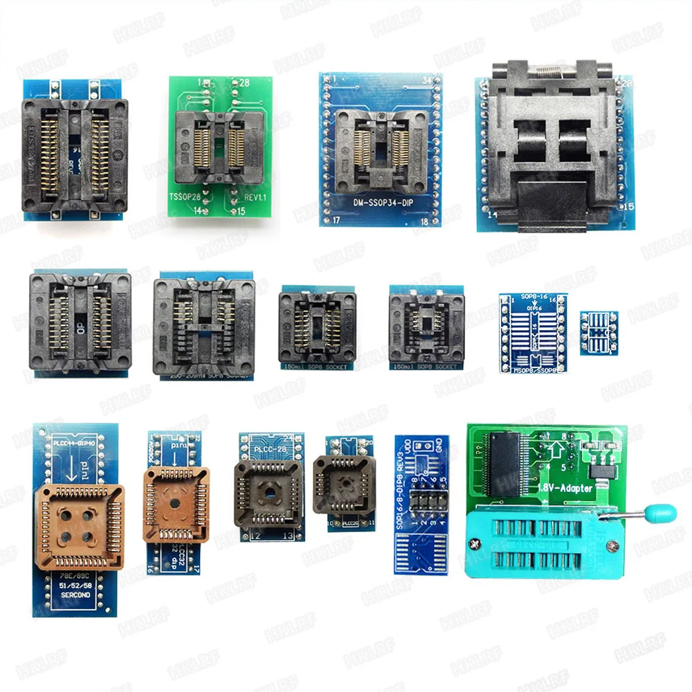 XGECU V9.00 TL866II плюс универсальный Minipro программист+ 26 адаптеров+ SOP8 Зажим IC зажим биос Flash EPROM EEPROM