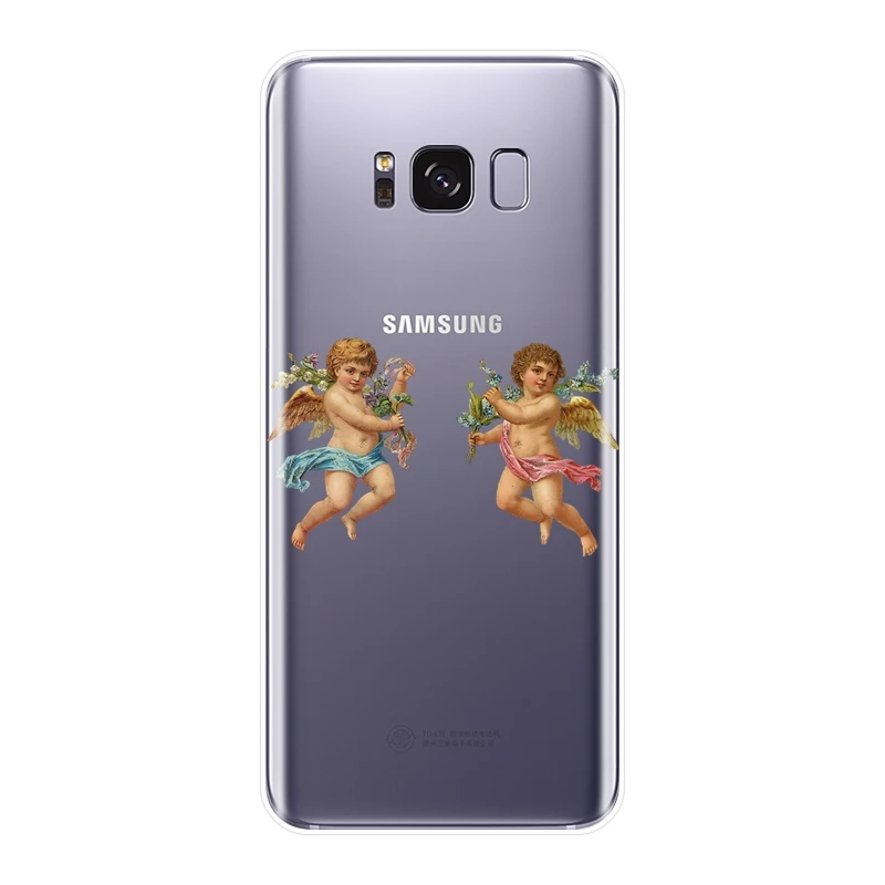 Чехол с изображением девушки ангела для Samsung Galaxy S8 S9 Plus S5 S6 S7 Edge мягкий силиконовый