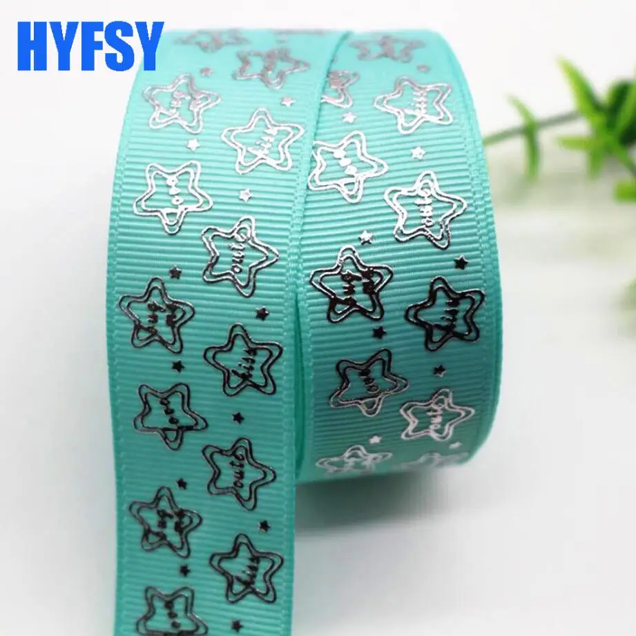 1 '25 мм серебро/звезда лента 10 ярдов DIY головной убор подарочная упаковка ручной работы корсажные ленты пояс пентаграмма - Цвет: 1
