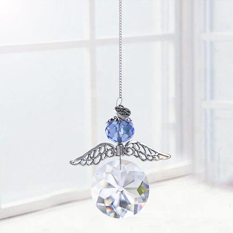 H &amp D подвесная Хрустальная подвеска в форме ангела окно Ловец снов радужная 30 мм
