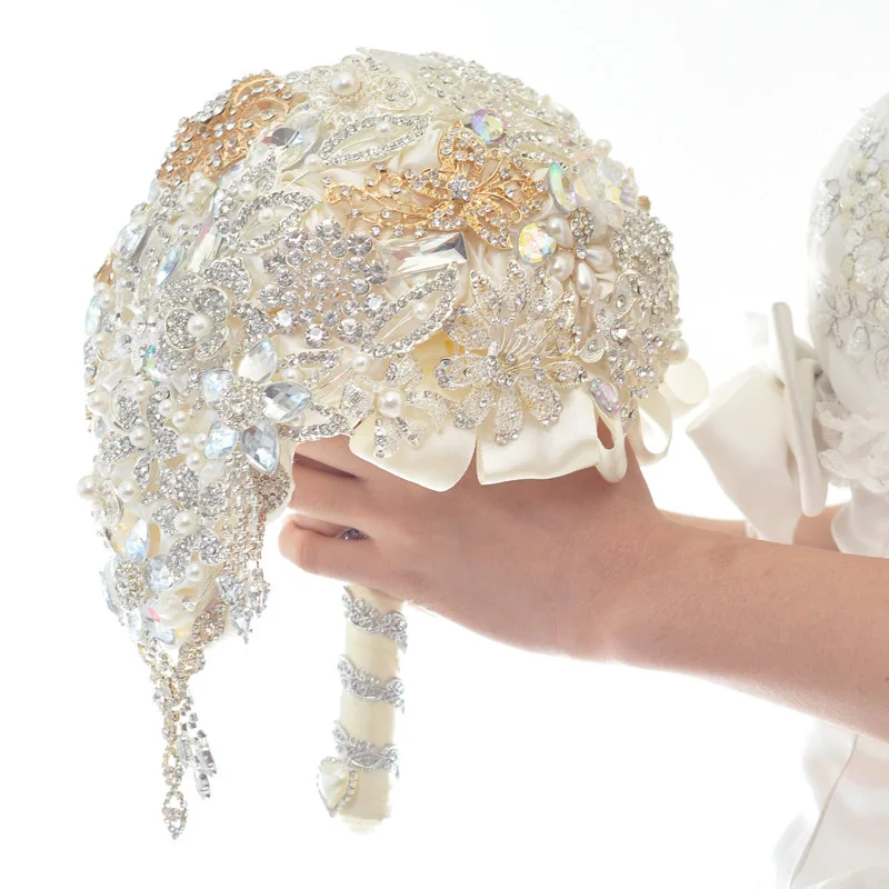 Элегантный свадебный модный жемчуг стразы кристалл Искусственные цветы