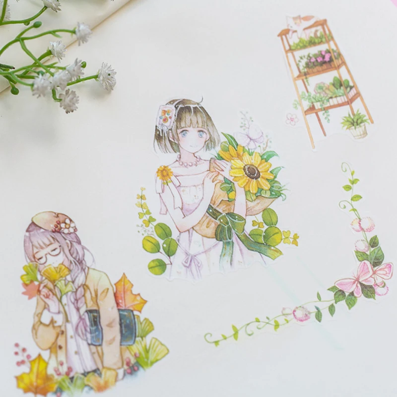 6 листов/лот олень Феи для девочек бело серые милые Стикеры s DIY ручной дневник