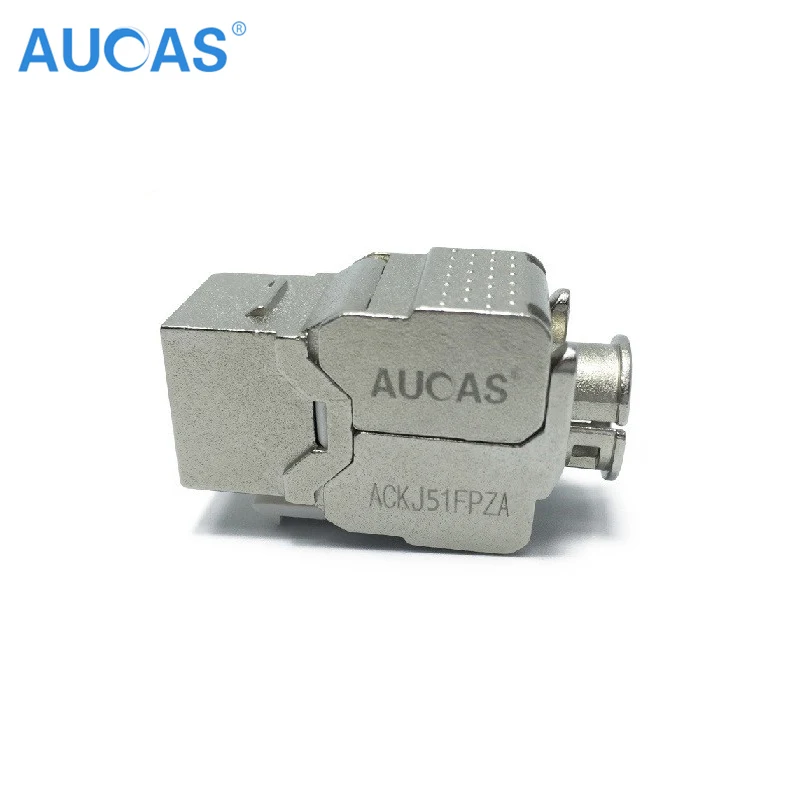 AUCAS 24 шт. Keystone Cat5e RJ45 Экранированный FTP модуль из цинкового сплава модульная вилка