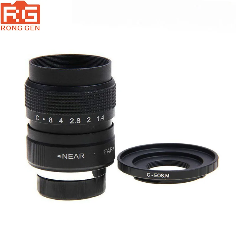 Фуцзянь 25 мм F1.4 CC ТВ фильм телевизионный объектив+ c-крепление для Canon беззеркальная камера EOS M M2 M3 M5 M6 M10