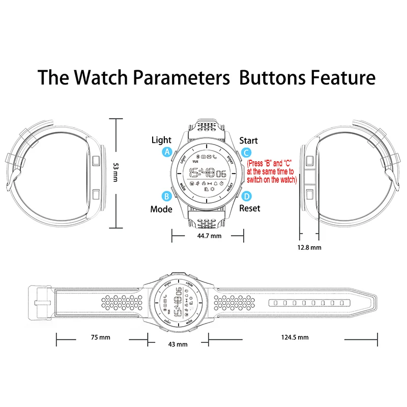 Time owner F3 Часы Bluetooth Смарт часы IP68 Профессиональный Водонепроницаемый Фитнес