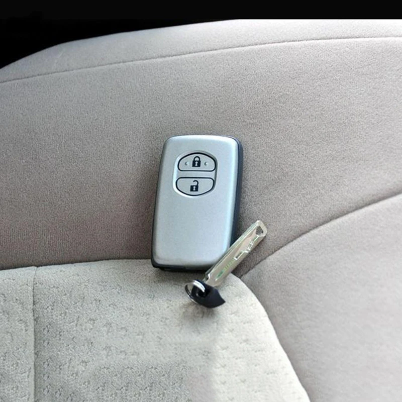 Новейший кожаный чехол для ключей Toyota Camry Highlander Crown Prado Land Cruiser Vitz Prius, умный чехол для ключей, защитный чехол