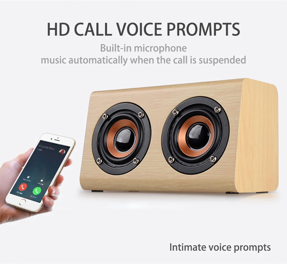 Новый список ретро деревянный HIFI 3D двойной громкий динамик s Wooden Bluetooth