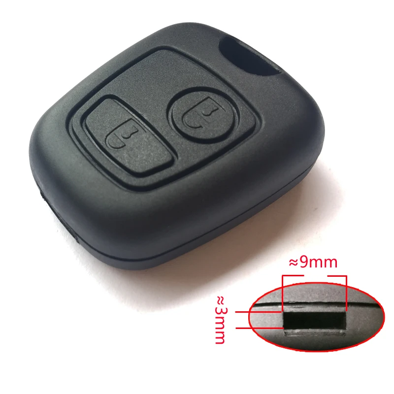 Для peugeot 307 107 206 207 306 407 Citroen C1 C2 C3 C4 XSARA Picasso 2 кнопки корпус автомобильного ключа дистанционного управления Fob чехол Замена