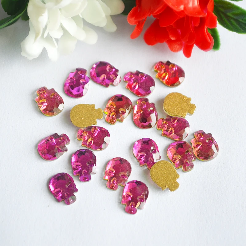 3D нейл арта с украшением в виде кристаллов Стразы Роза Non Hotfix горный хрусталь 6*8 мм