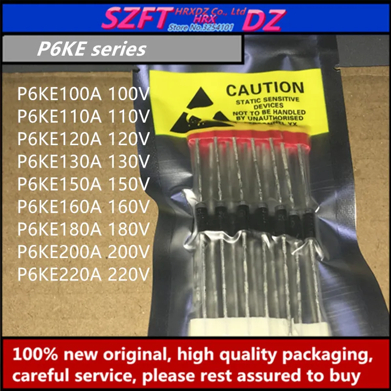 

SZFTHRXDZ 50PCS P6KE series P6KE100A 110A 120A 130A 150A 160A 180A 200A 220A