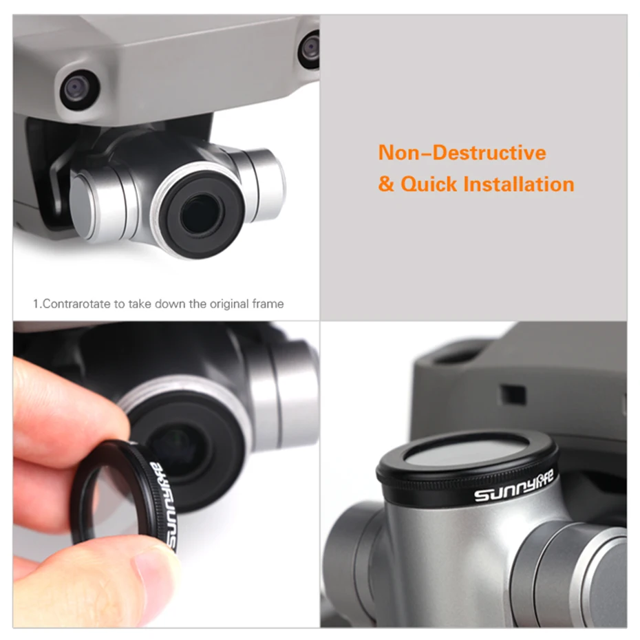 Для DJI Mavic 2 Zoom нейтральная плотность ND4 + ND8 MCUV CPL Polar фильтр для дрона Набор Mavic2