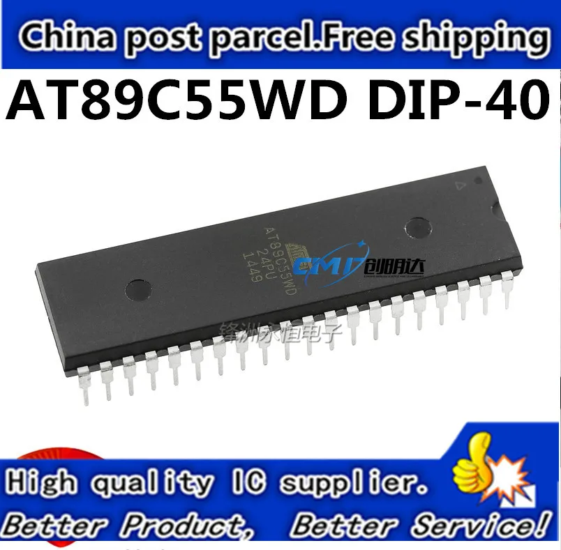 

10 шт./лот AT89C55WD-24PU AT89C55WD DIP40 AT98C55WD-24PI