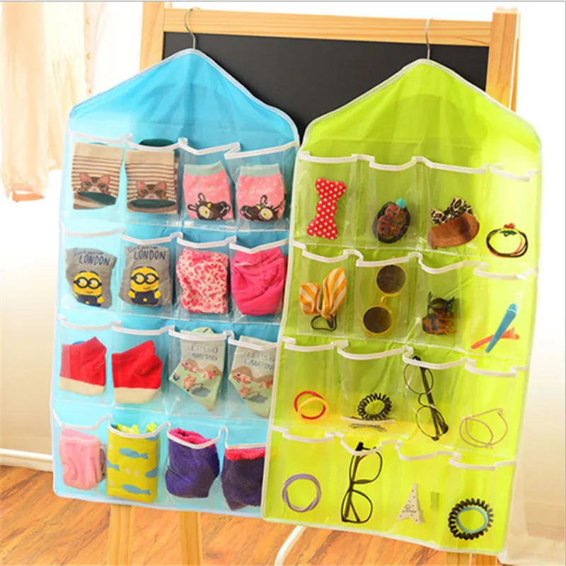 Children's Room Multi-function Storage Bag Transparent 16-grid Sorted Hanging Bags Bathroom Receiving Baby Bedding Sets | Мать и