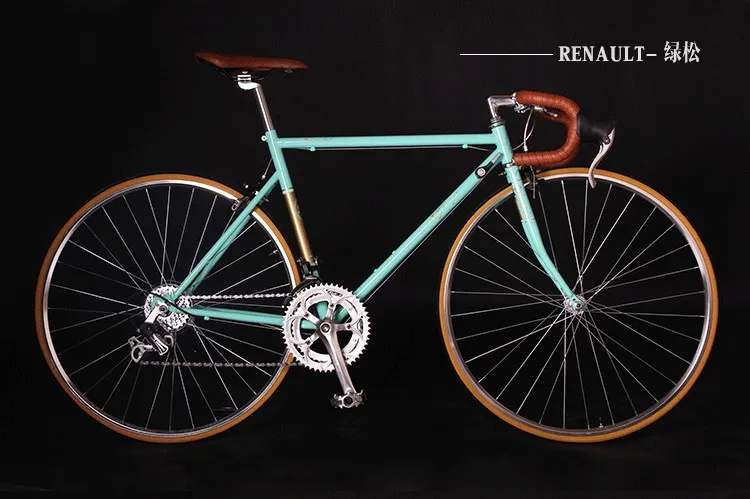 Road Bicycle Fixed Gear Bike 49cm Completed 14 speed Road Bicycle Retro bike frame plating framee