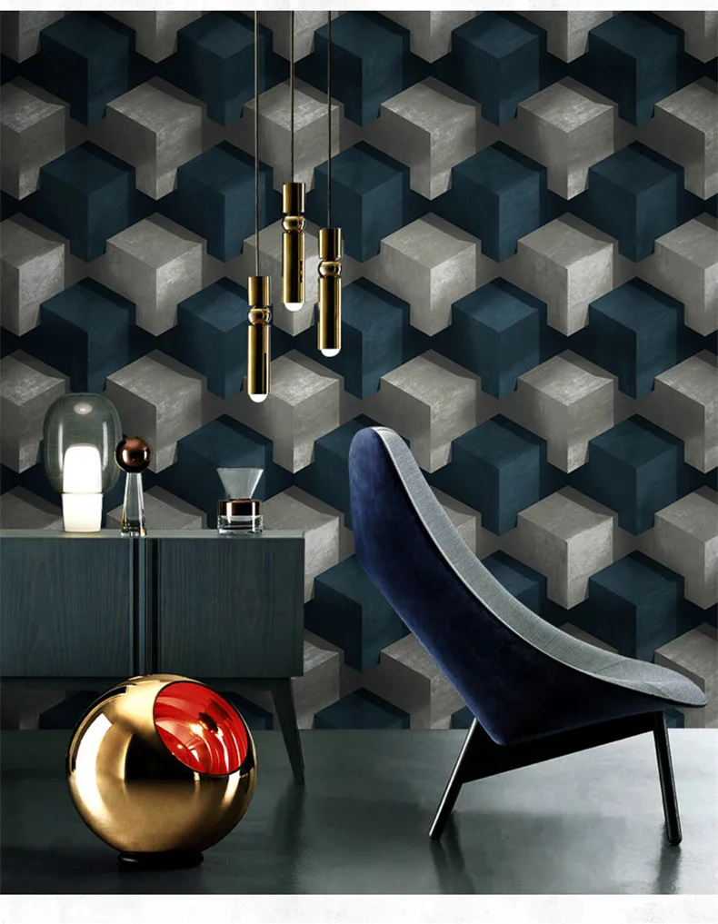 3D Геометрическая сетка настенная бумага водонепроницаемый фон для стены