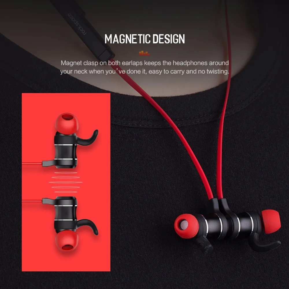 Рок Bluetooth наушники с микрофоном половина вкладыши нашейные беспроводные