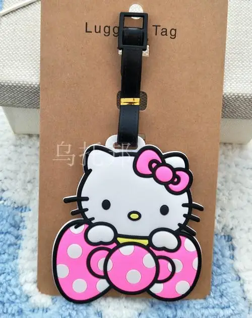 Kt дорожные аксессуары kt cat cute kt мягкие резиновые Твердые багажные бирки проверенные Визитницы идентификационный чемодан этикетка - Цвет: 009