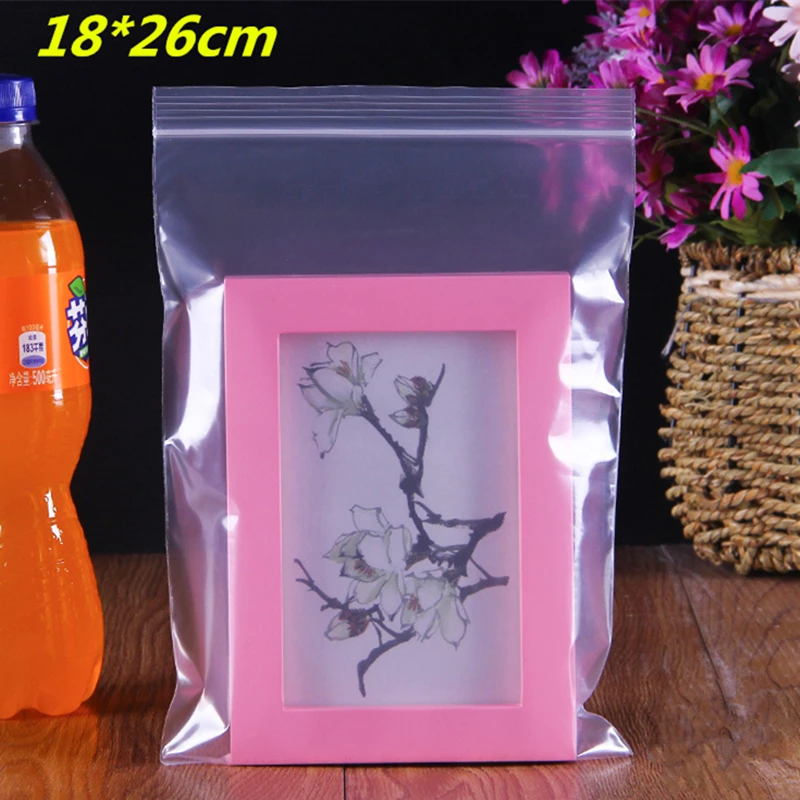 50 шт./упак. серебра толщиной Ziplock Почтовый Сжатые Блокировка закрывающимися Пластик Поли Очистить Сумки для хранения ювелирных изделий Подарочная упаковка мешки