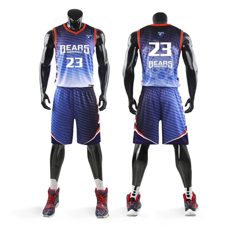 Новый пользовательский мужской детский баскетбольный трикотажный набор для
