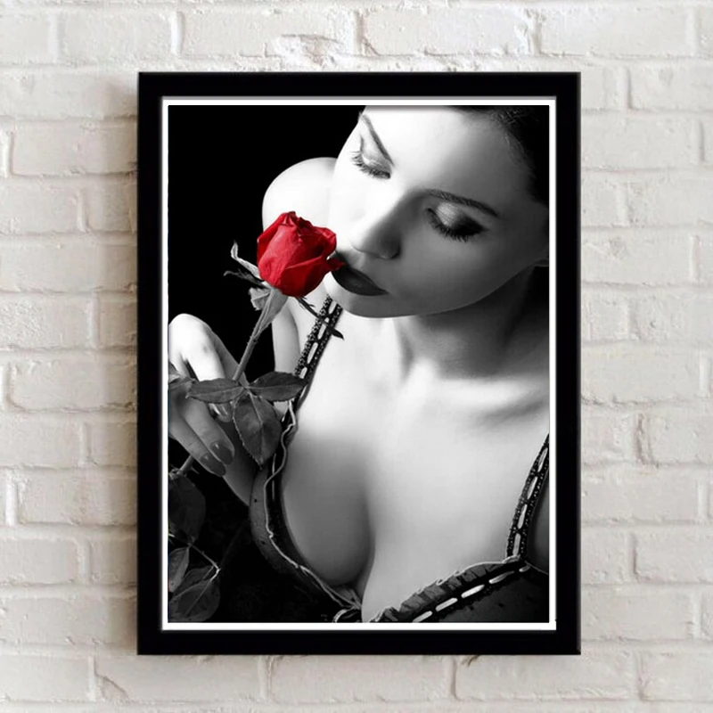 Картины в рамке современные настенные украшения черно белые сексуальные