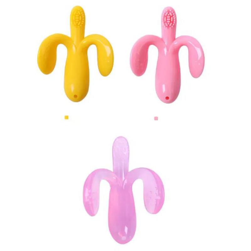 Детский Прорезыватель кольцо для прорезывания зубов Силиконовая зубная щетка